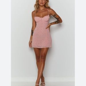 Beginning Boutique Angels Sing Mini Dress in Pink Floral